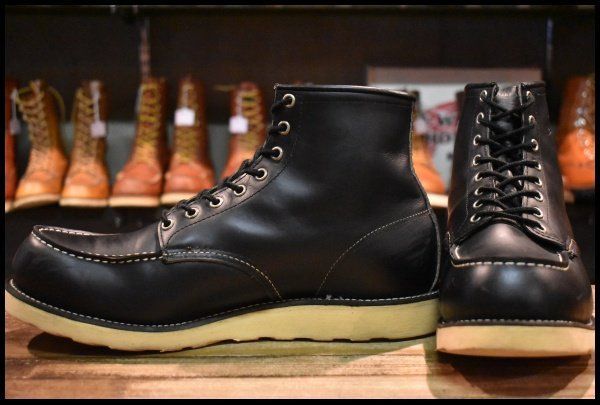 【12D 良品 羽タグ】レッドウィング 8130 アイリッシュセッター 黒 ブラッククローム モックトゥ 8179 ブーツ redwing HOPESMORE【GF107】