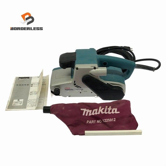 ☆中古品☆makita マキタ 100V 100mm ベルトサンダー 9404 コード式 ベルト研磨機 角型 電動工具129979