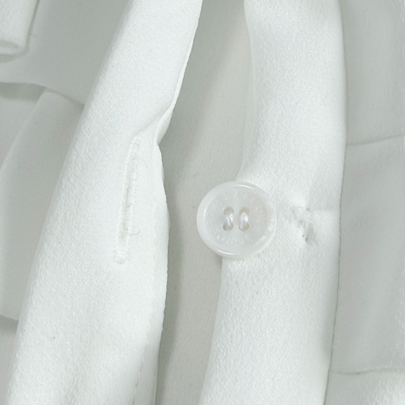 ◇美品◇ BORDERS at BALCONY フリルジョーゼットブラウス 36 白 長袖