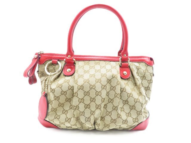 GUCCI グッチ バッグ スーキー GG2wayバッグ ベージュ/レッド キャンバス/レザー ﾊﾞｯｸﾞ 247902 ショルダーバッグ GGキャンバス/レザー ベージュ レディース【中古】