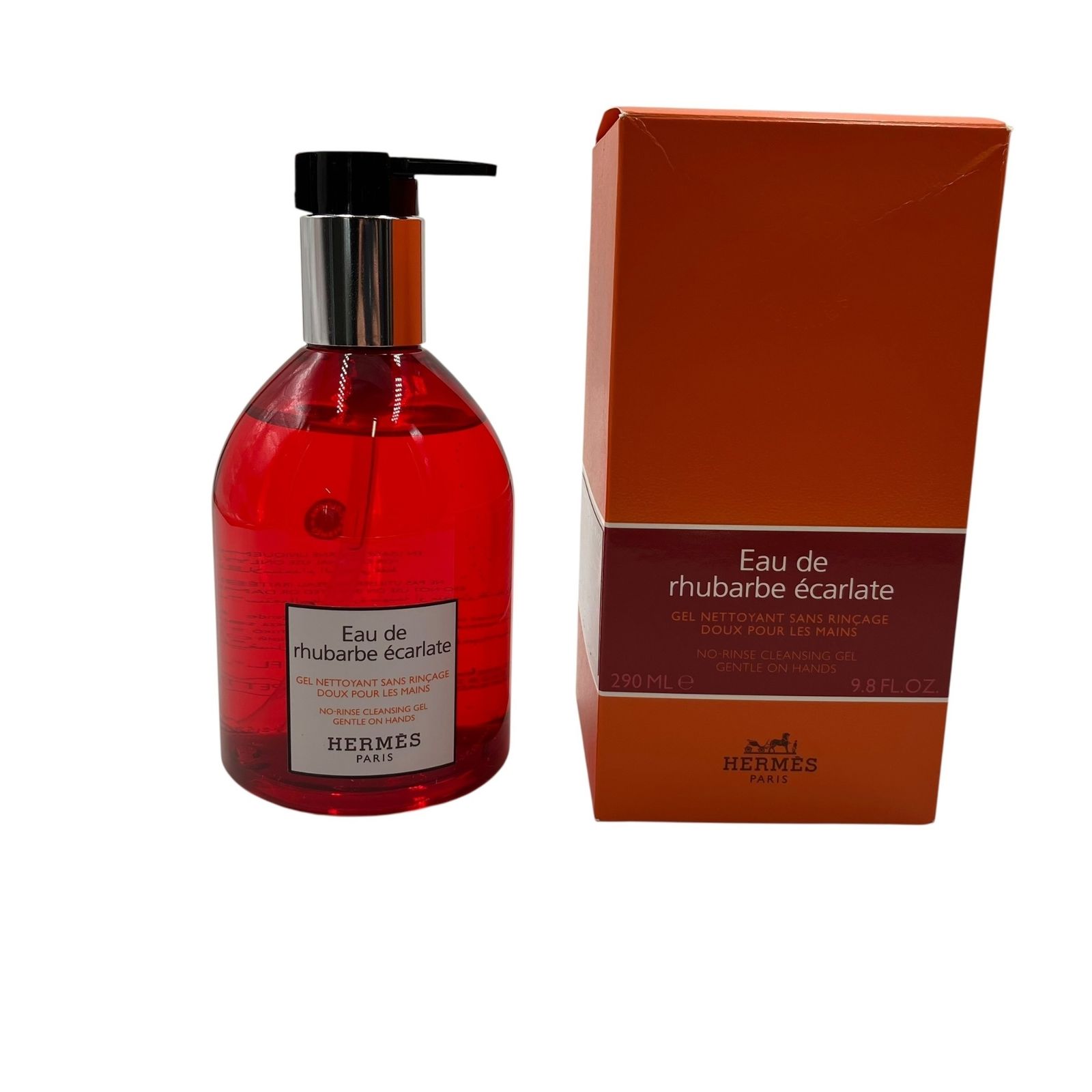 ■美品 エルメス オードゥルバーブエカルラット ジェルプールレマン ハンドジェル 290ml 箱付 HERMES Eau de rhubarbe ecarlate2619569,2619569