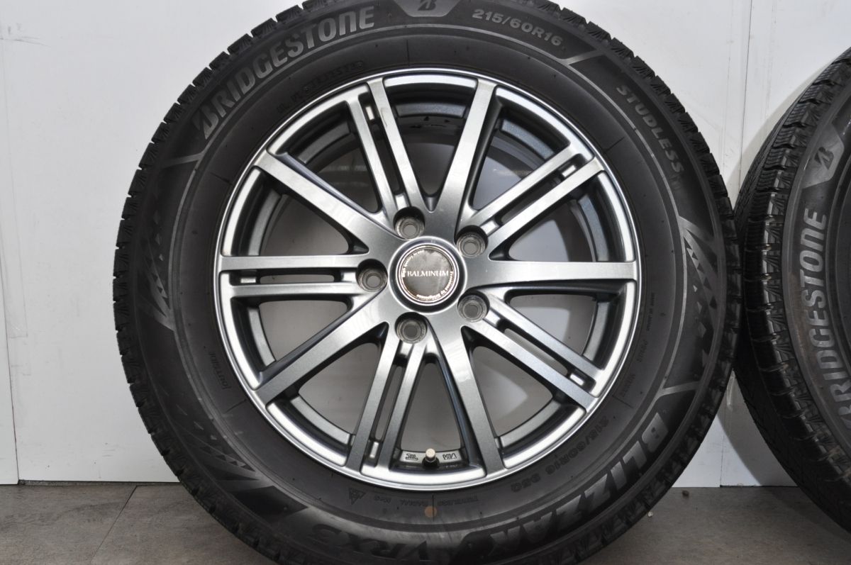 美品】バルミナ 16in 6.5J +48 PCD114.3 ブリヂストン ブリザック VRX3