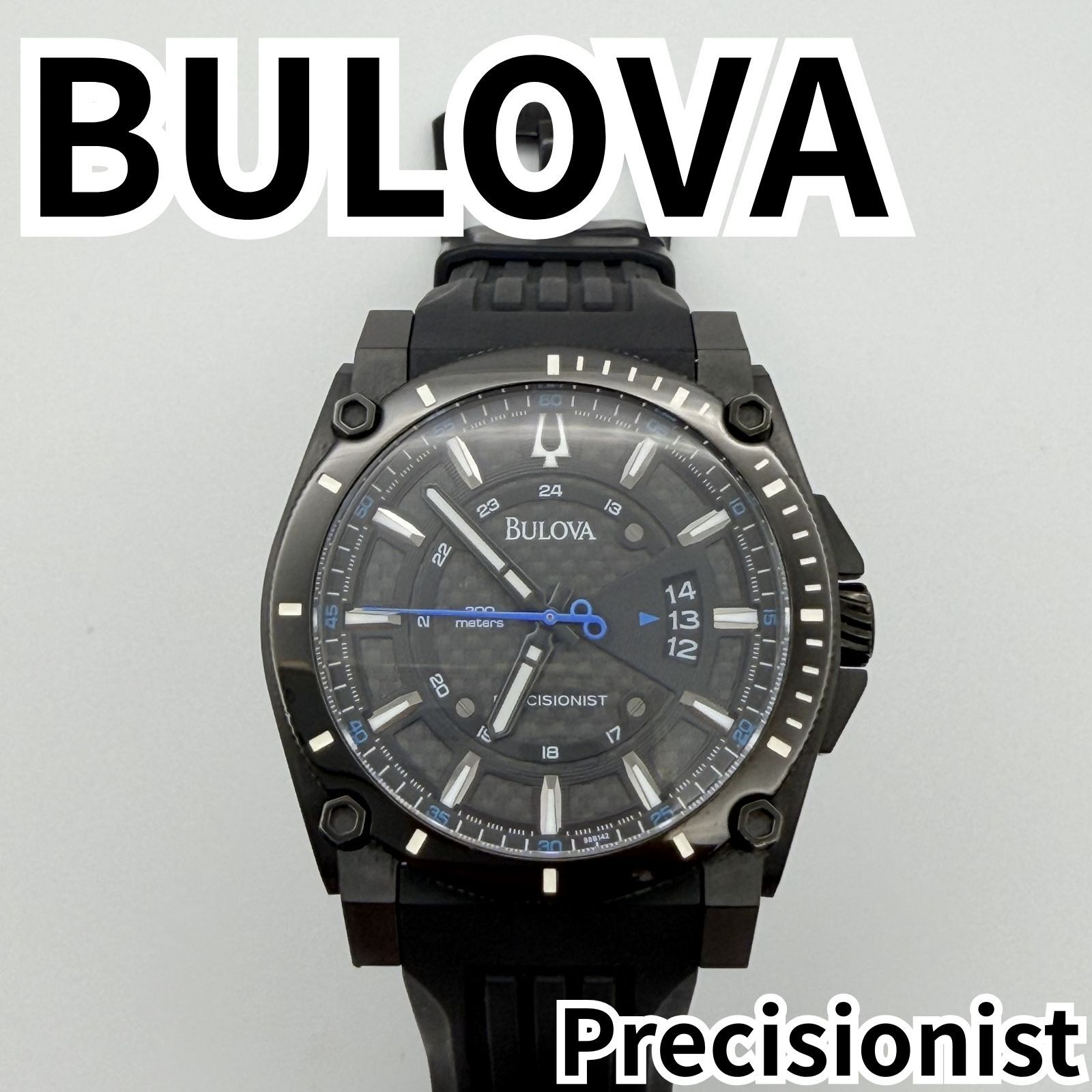 【電池交換済み】 Bulova ブローバ Precisionist プレシジョニスト C960944 スイープクォーツ腕時計 300m防水