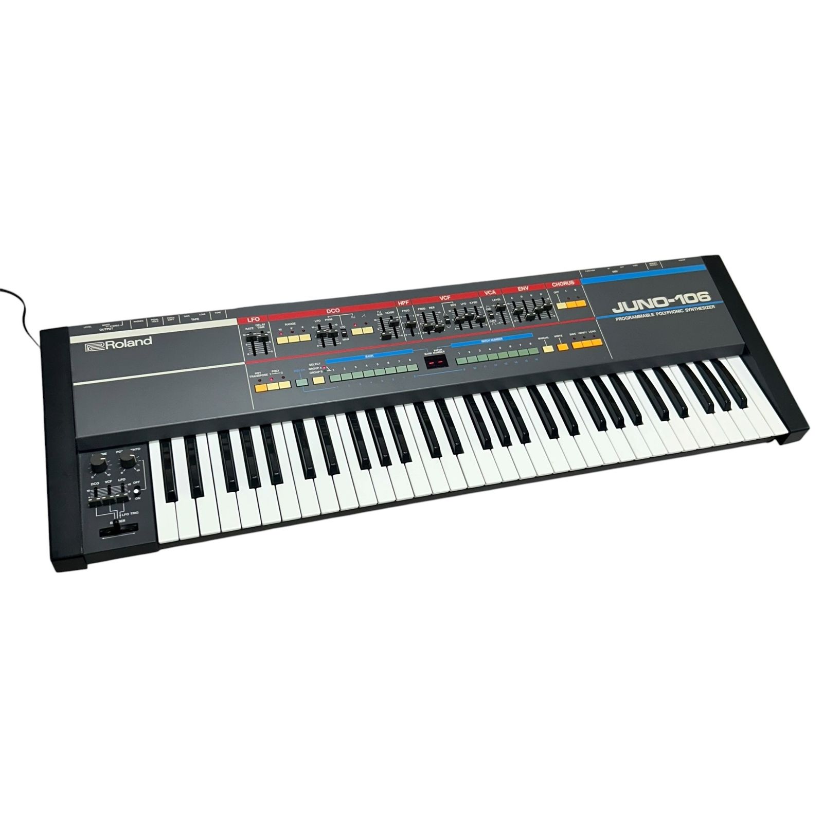 ■Roland JUNO-106 アナログシンセサイザー 61鍵 MIDI搭載 ビンテージシンセ 動作確認済 ランクC2622286,2622286