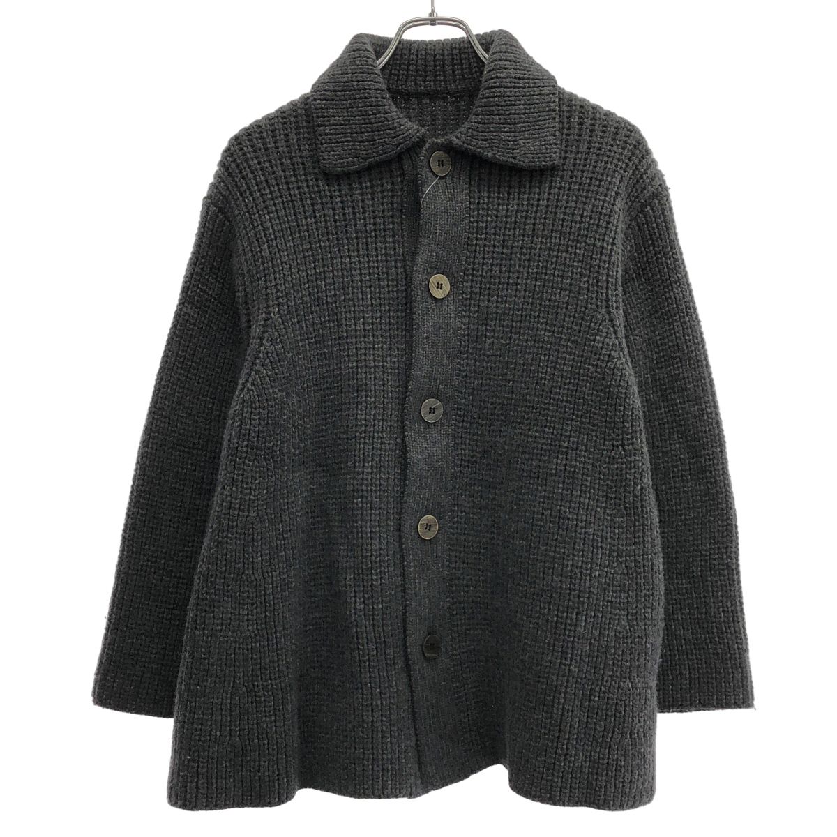 YOHJI YAMAMOTO +NOIR ヨウジヤマモト プリュスノアール ウールニットジャケット NY-K11-195 グレー 3