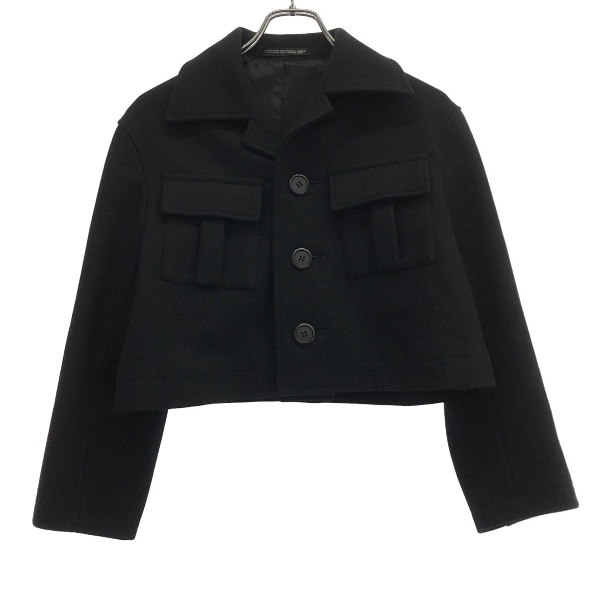 Y's Yohji Yamamoto ワイズ ヨウジヤマモト ウールメルトンショートジャケット YN-Y03-106 ブラック 1