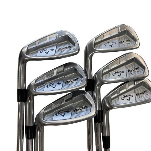 【中古】 キャロウェイ RAZR X FORGED 6S レフティ USA アイアンセット IR RIFLE PROJECT X FLIGHTED (フレックスSX) メンズ 男性用 左利き レフティ 左用 Cランク ゴルフクラブ