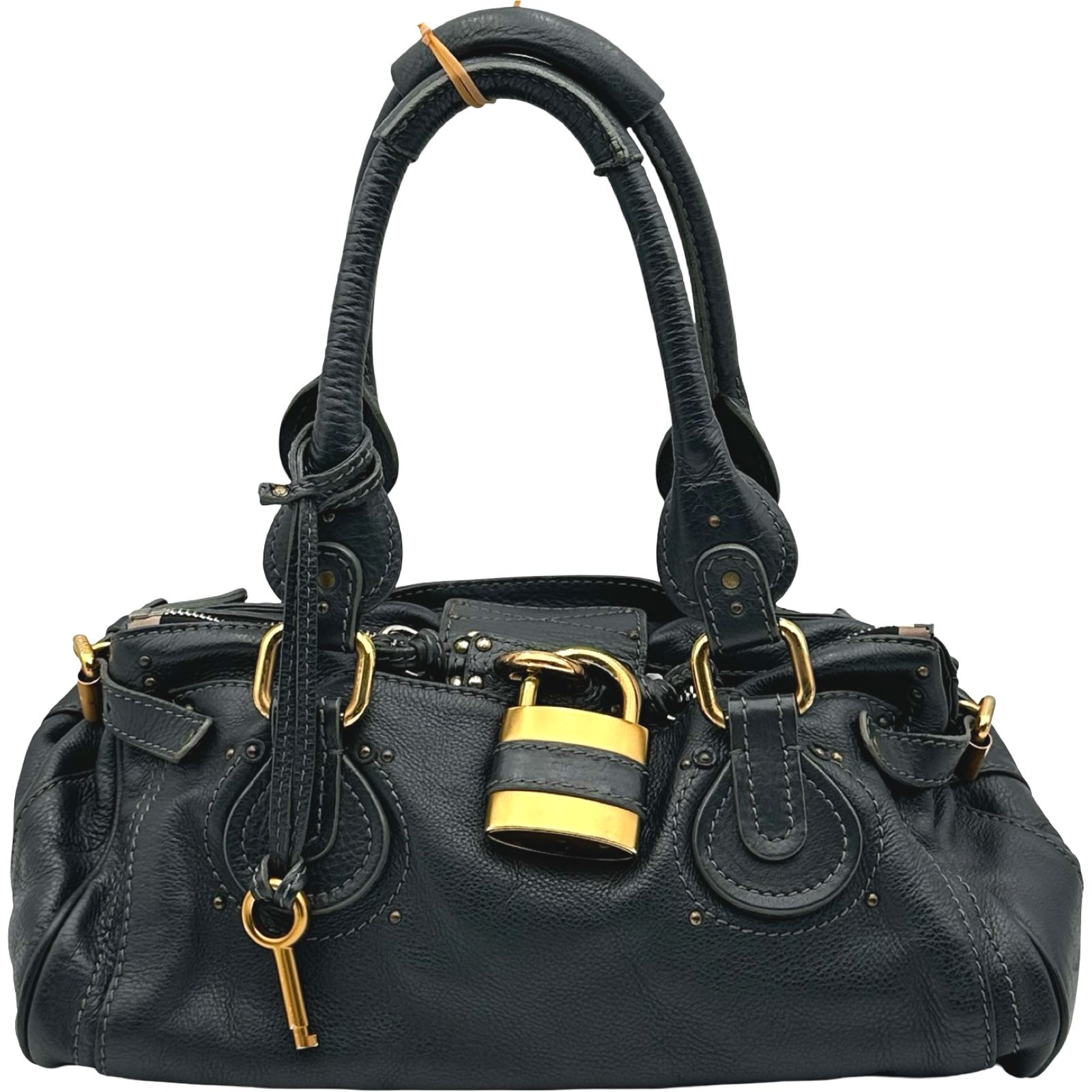クロエ Chloe パディントン グレー レザー レディース ハンドバッグ