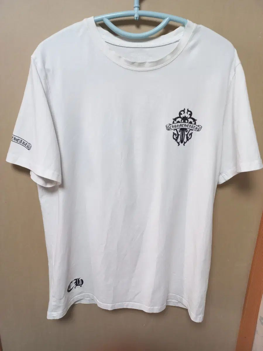 CHROME HEARTS クロムハーツ ユニセックス 大剣 ムーン フローラル 半袖 Tシャツ 白 L (95 100)
