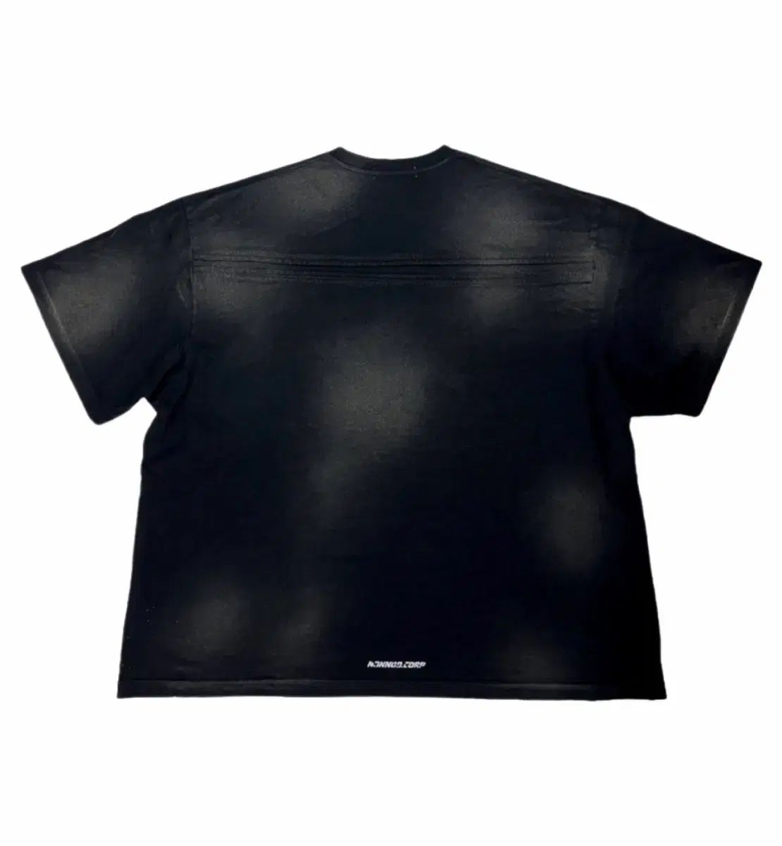 Nonnod バッグ デザインテープ Tシャツ ウォッシュド ブラック 2 サイズ