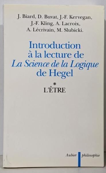 【中古】Introduction ? la lecture dela Science de la logique deHegel