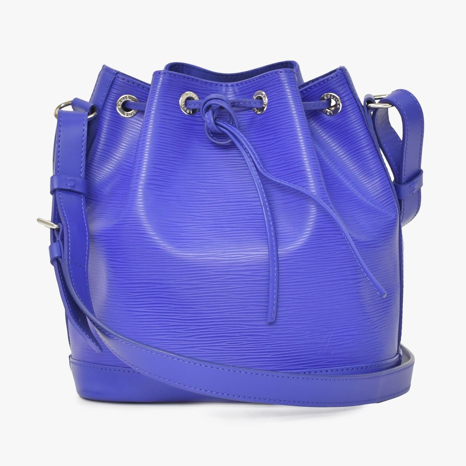 LOUIS VUITTON ルイヴィトン ノエBB ショルダーバッグ 巾着型 エピレザー M40845 フィグ パープル シルバー金具 美品 中古 4a003466
