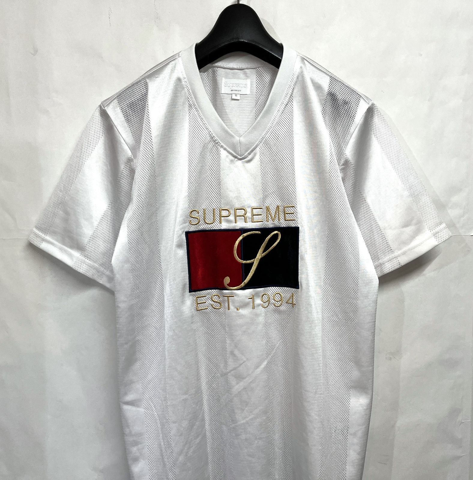 Supreme｜シュプリーム VELVET LOGO MESH STRIPE TOP メッシュ ゲーム 