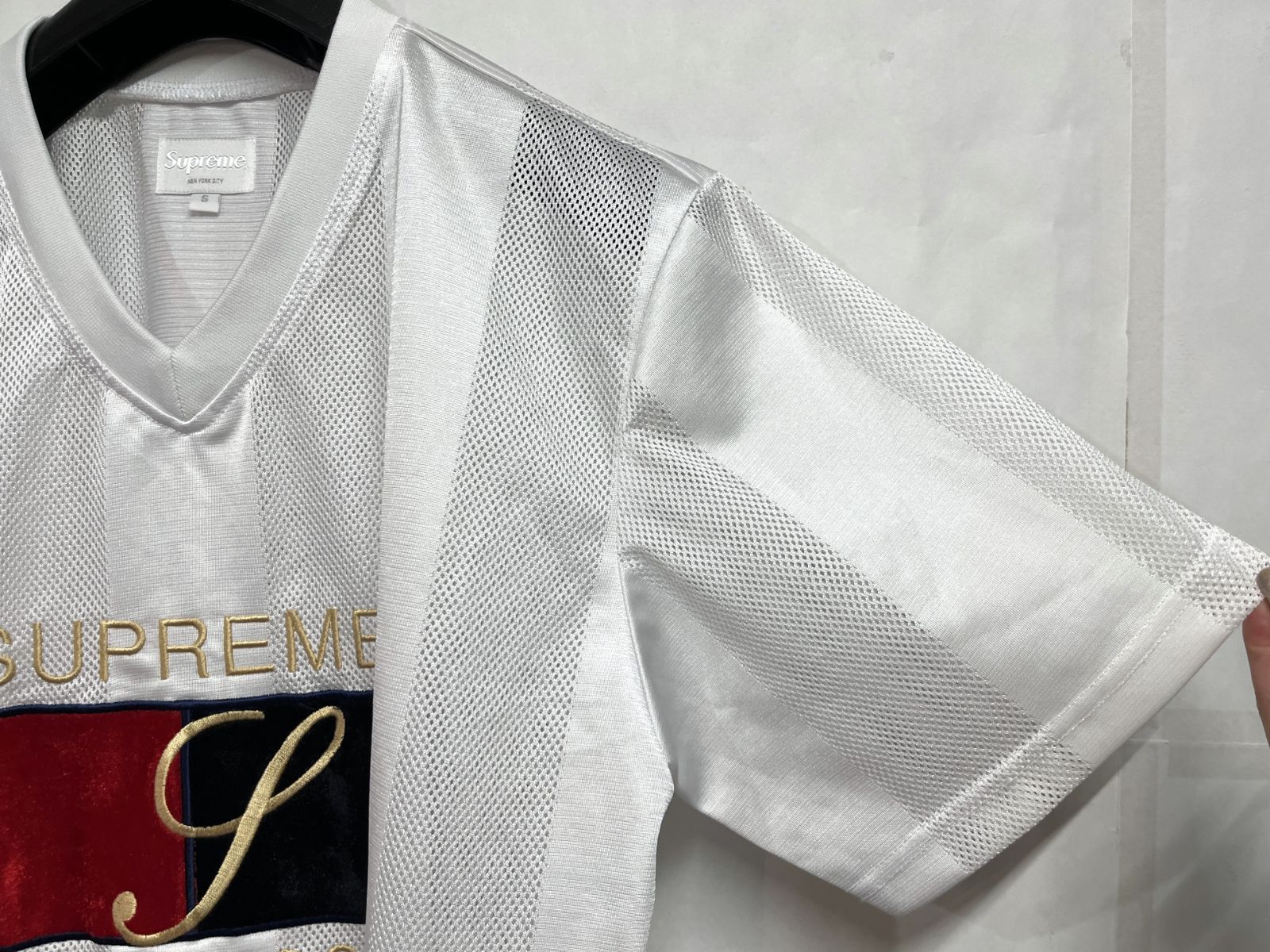 Supreme｜シュプリーム VELVET LOGO MESH STRIPE TOP メッシュ ゲーム 