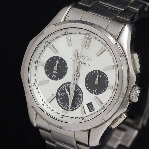 ワイアード セイコー QZ クロノグラフ VK63-K013 SEIKO WIRED クロノ 