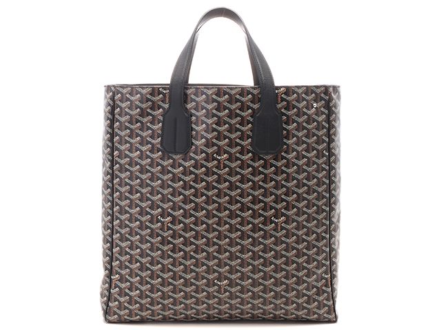 GOYARD ゴヤール バッグ ヴォルテール ブラック PVC/レザー ﾊﾞｯｸﾞ AMAVOL TAIRE3-01 トートバッグ PVC ブラック レディース【中古】