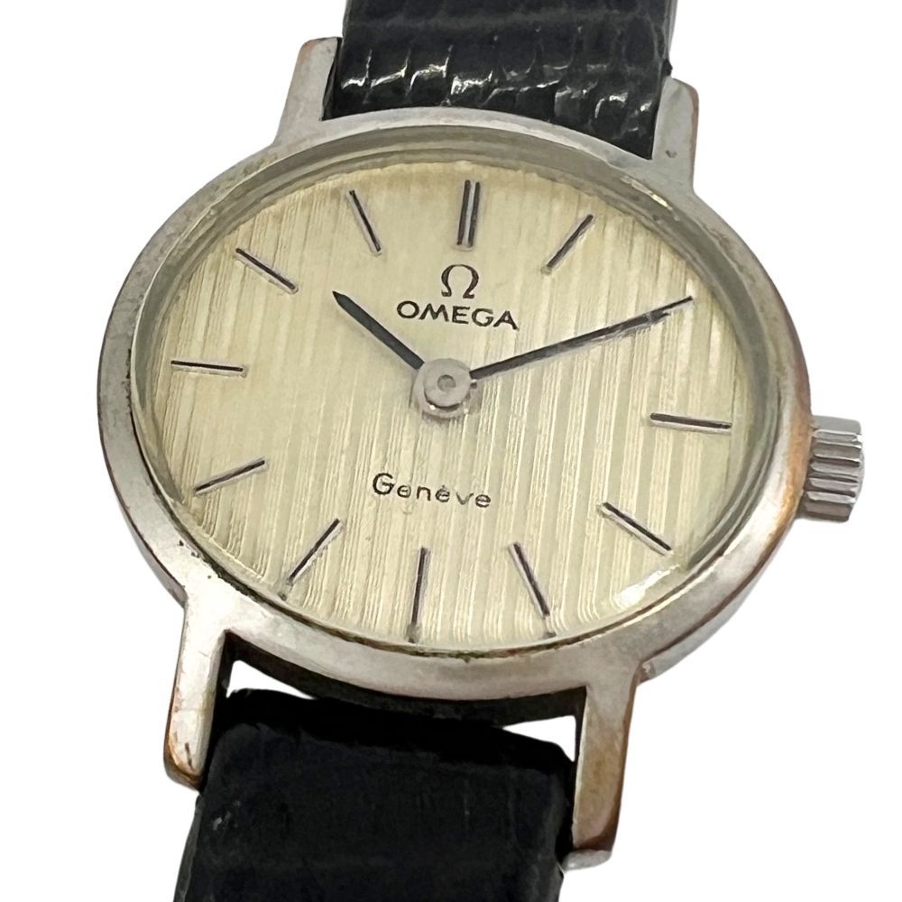 【稼働・新品ベルト】オメガ ジュネーヴ ジュネーブ スクエア 手巻き レディース OMEGA オメガ ジュネーブ 手巻き レディース ベルト社外品 腕時計 正規