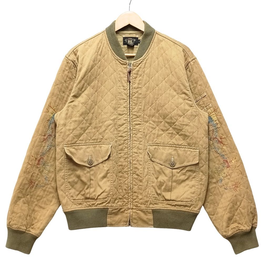 RRL ダブルアールエル 袖 ドラゴンプリント ミリタリー キルティング