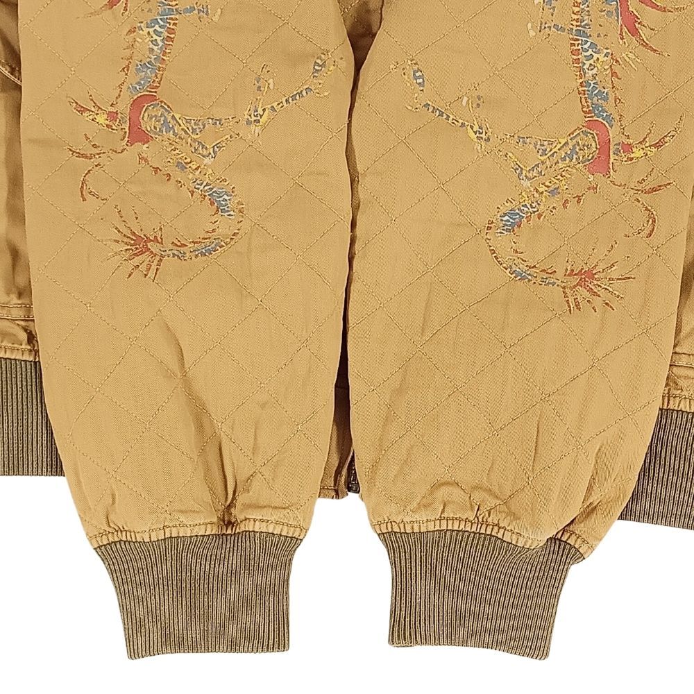 RRL ダブルアールエル 袖 ドラゴンプリント ミリタリー キルティング 