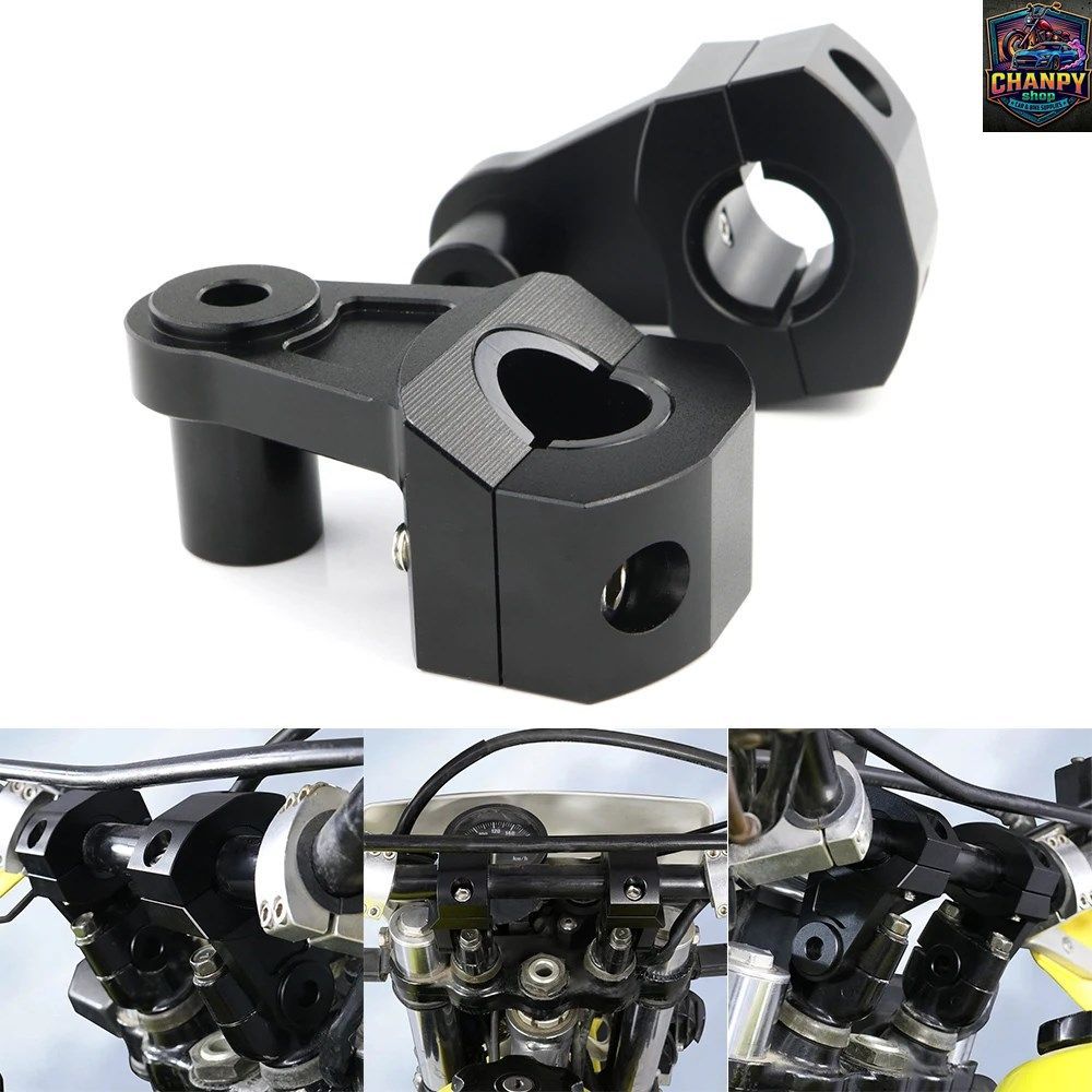7/8 インチ 22 ミリメートルハンドルバーライザー DRZ400 DR650 SV650 バンディット GSR750 250/1000 オートバイハンドルファットバークラ
