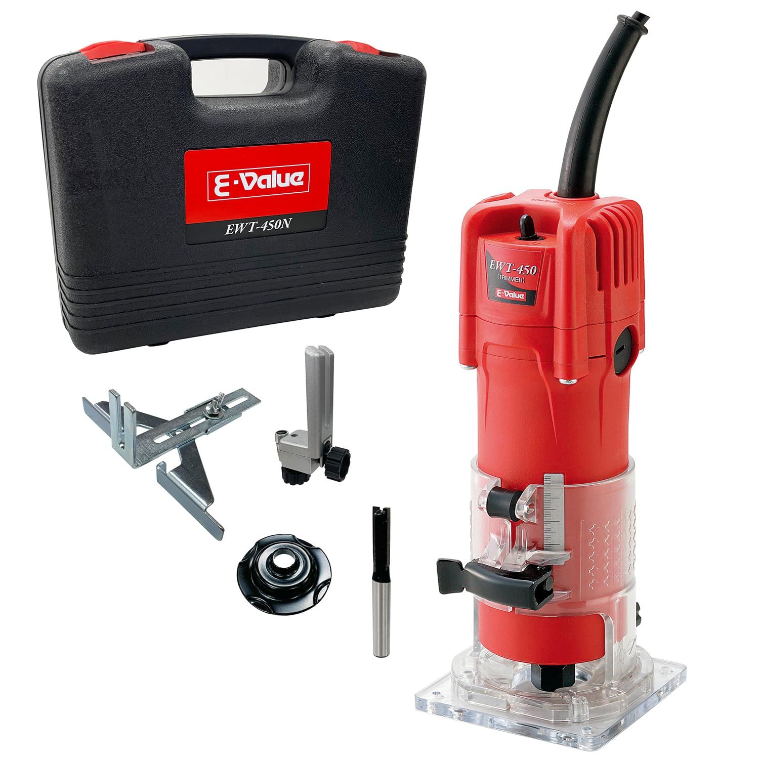 イーバリュー(E-Value) トリマー 450W 木工用 面取り ミゾ切り 飾り面加工 EWT-450Nt 00d990c3