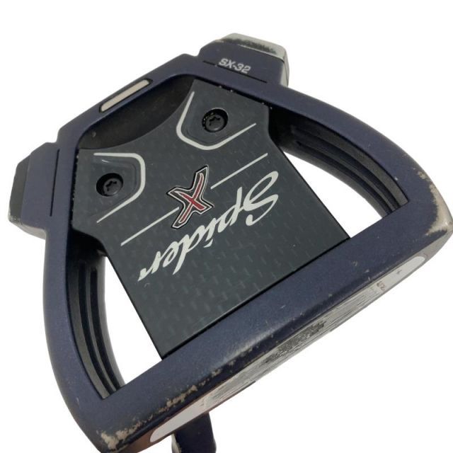 【中古】 テーラーメイド Spider X BLUE/WHITE スモールスラント 34インチ パター PT スチール(ブラック) (フレックスその他) メンズ 男性用 右利き 右用 Dランク ゴルフクラブ