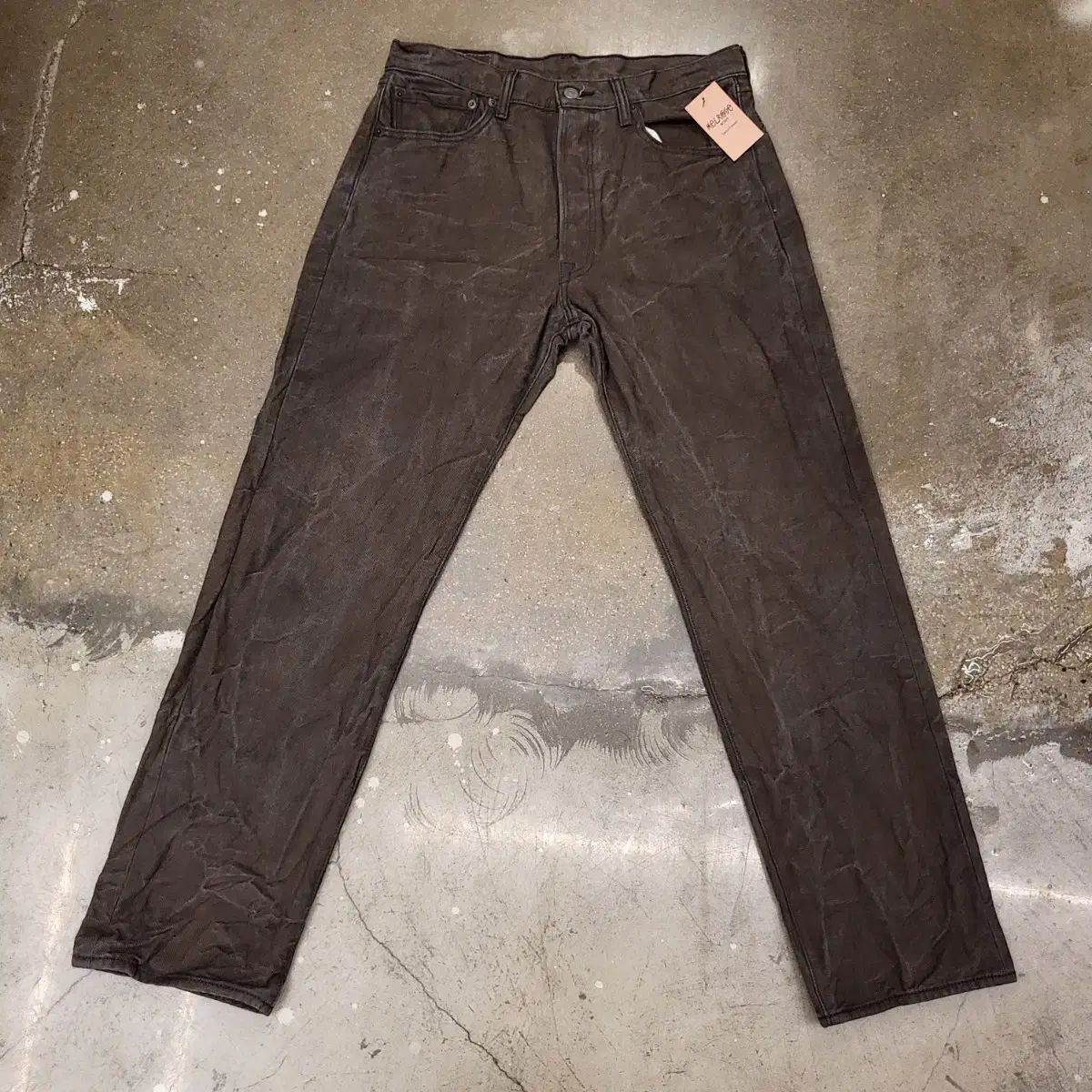 リーバイス 501 ヴィンテージ ウォッシュ デニム パンツ ダークブラウン