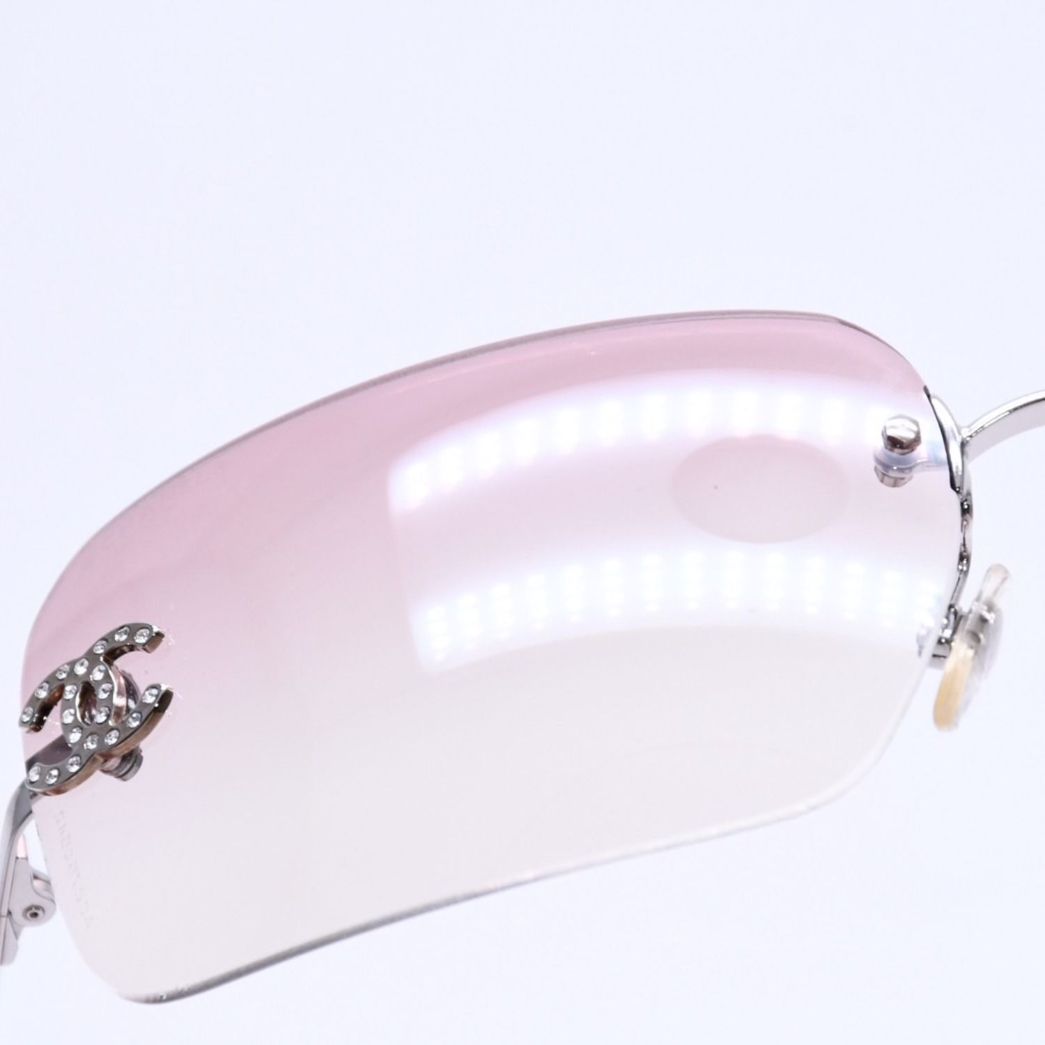 極美品 CHANEL シャネル Sunglasses サングラス 4017-D ラインストーン