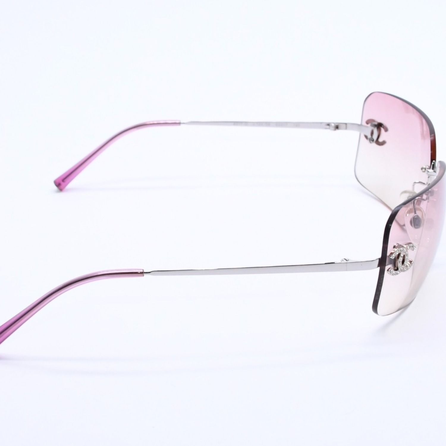 極美品 CHANEL シャネル Sunglasses サングラス 4017-D ラインストーン