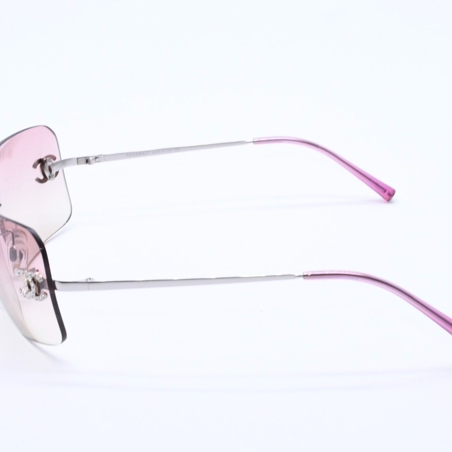 極美品 CHANEL シャネル Sunglasses サングラス 4017-D ラインストーン
