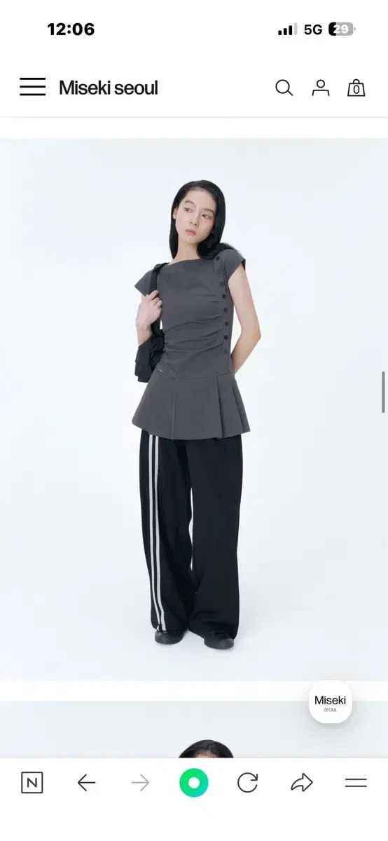 ミセキ ソウル Pleats button mini onepiece CHA