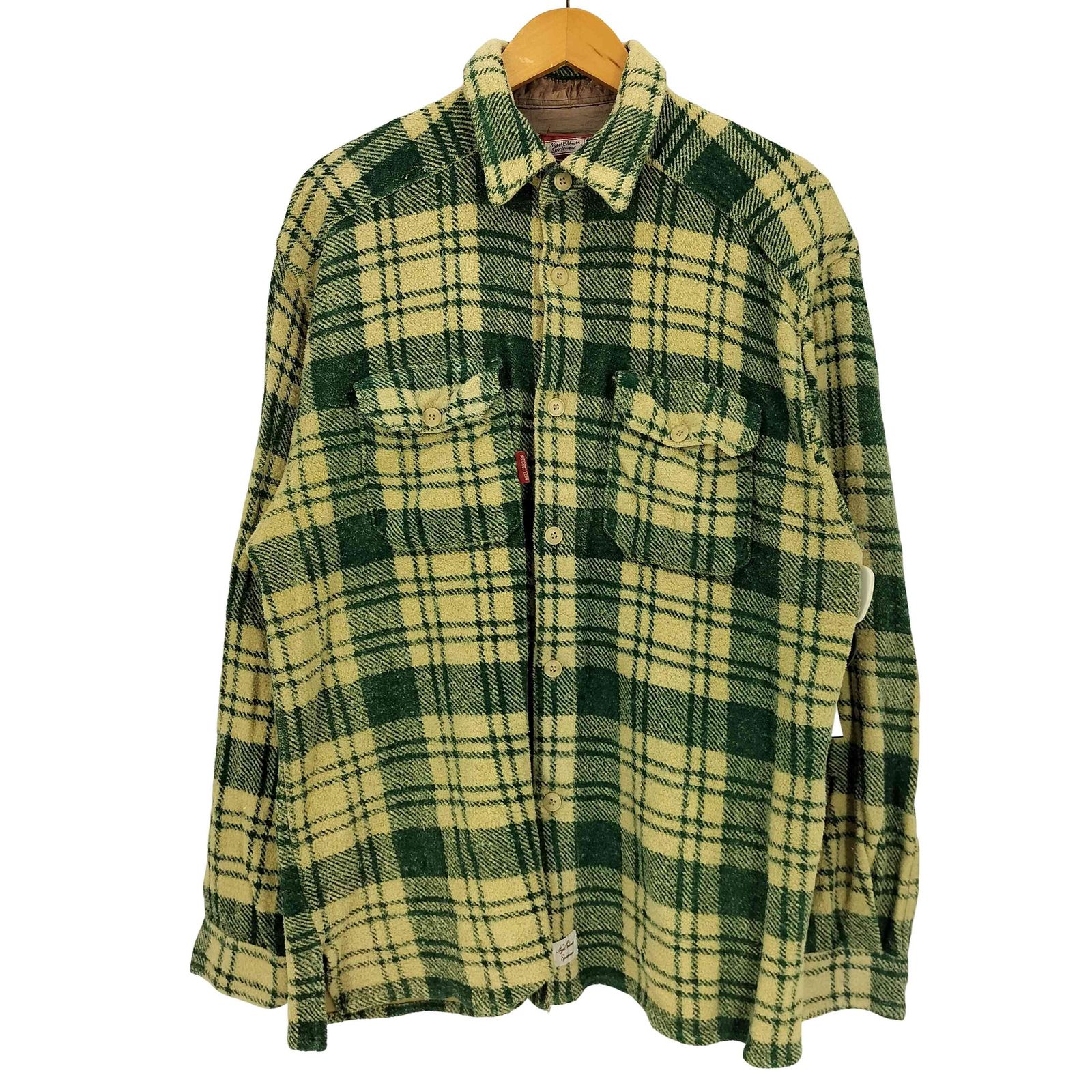 ナイジェルケーボン NIGEL CABOURN 90S SPORTSWEAR パイル地 両フラップ ヘビーネルシャツ メンズ 2