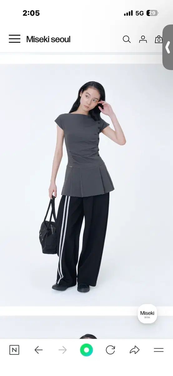 ミセキ ソウル Pleats button mini onepiece CHA