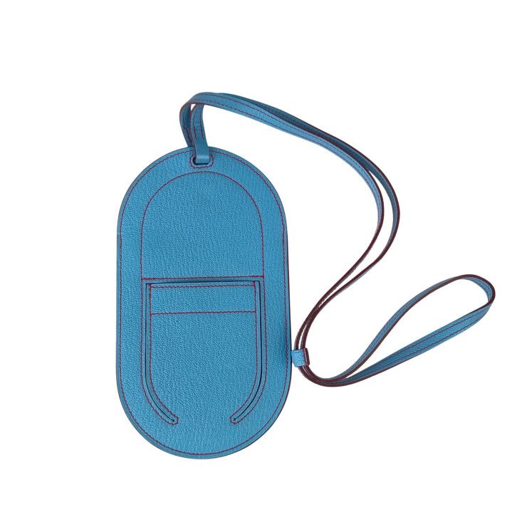 HERMES エルメス スマホショルダー IN THE LOOP TO GO インザループトゥゴー PM 077704CA セレステ（ブルー系） シェーブル ユニセックス スマホケース ポーチ 美品