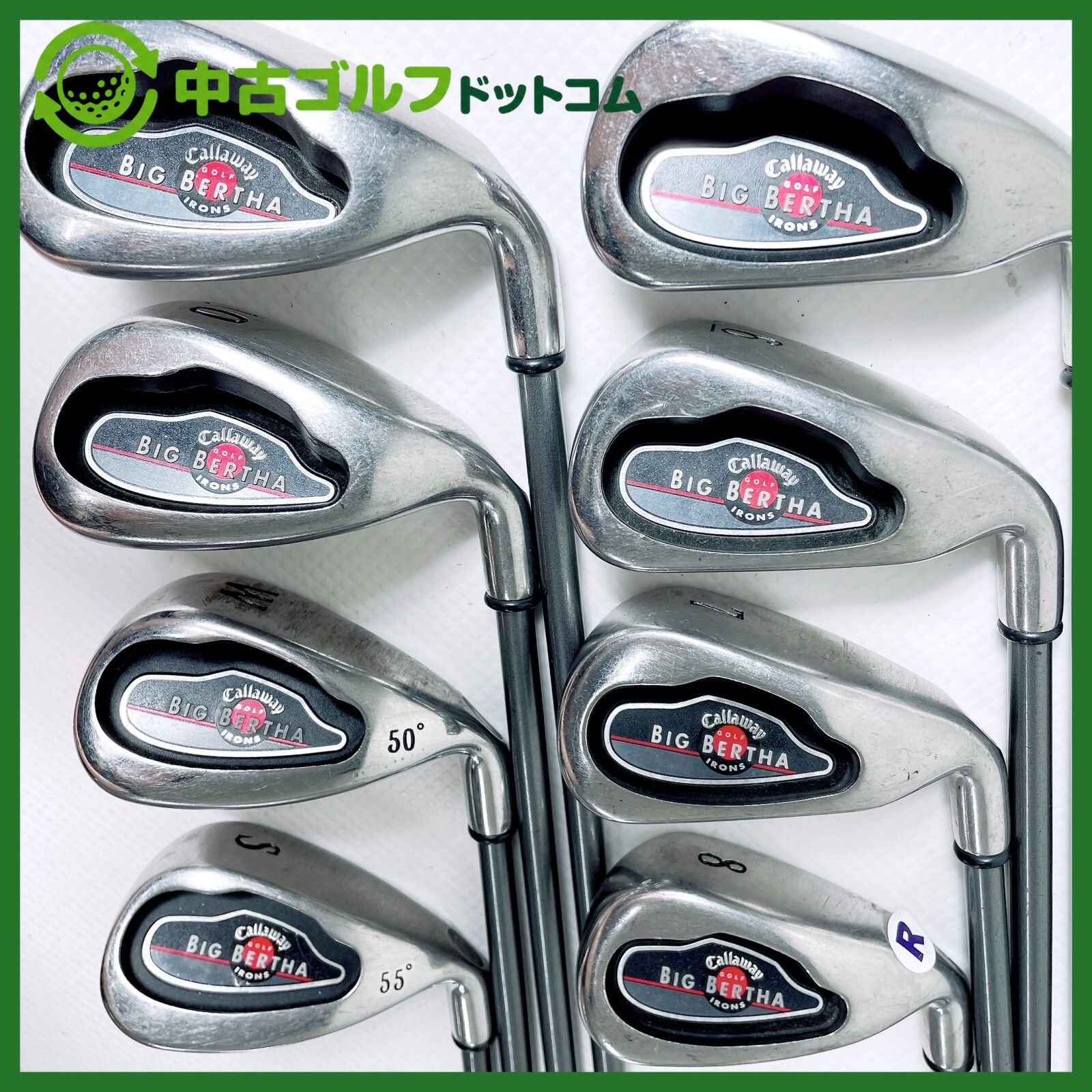【中古】キャロウェイ BIG BERTHA 5-10I/W/SW 8本 アイアン セット (JV55 60i B)【R】