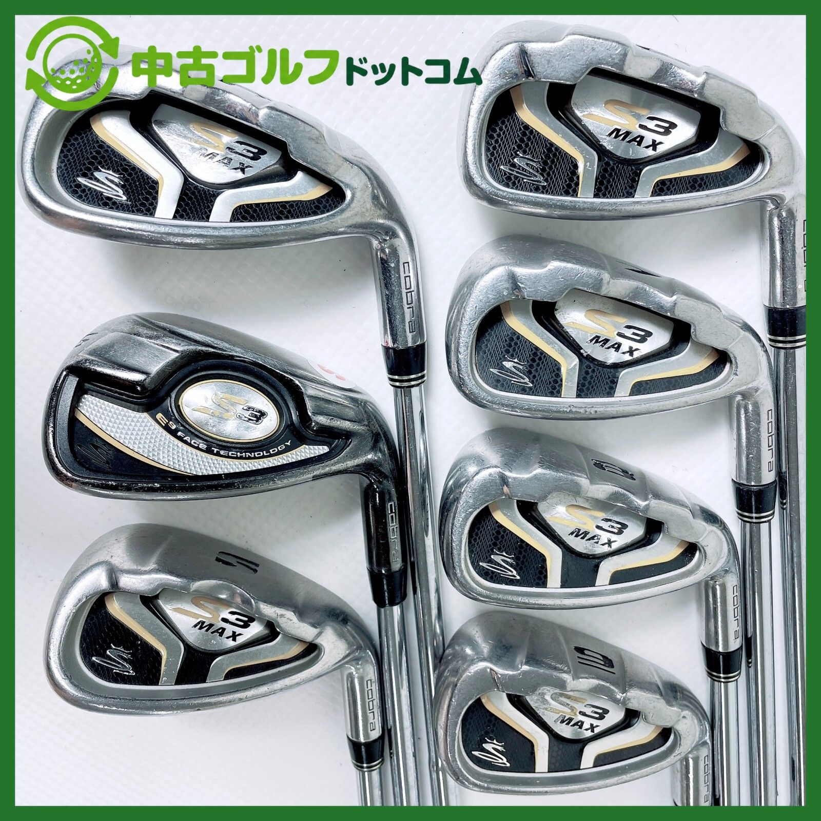 【中古】コブラ S3 MAX 6-9I/PW/GW/SW 7本セット アイアン セット (S3 MAX)【S】