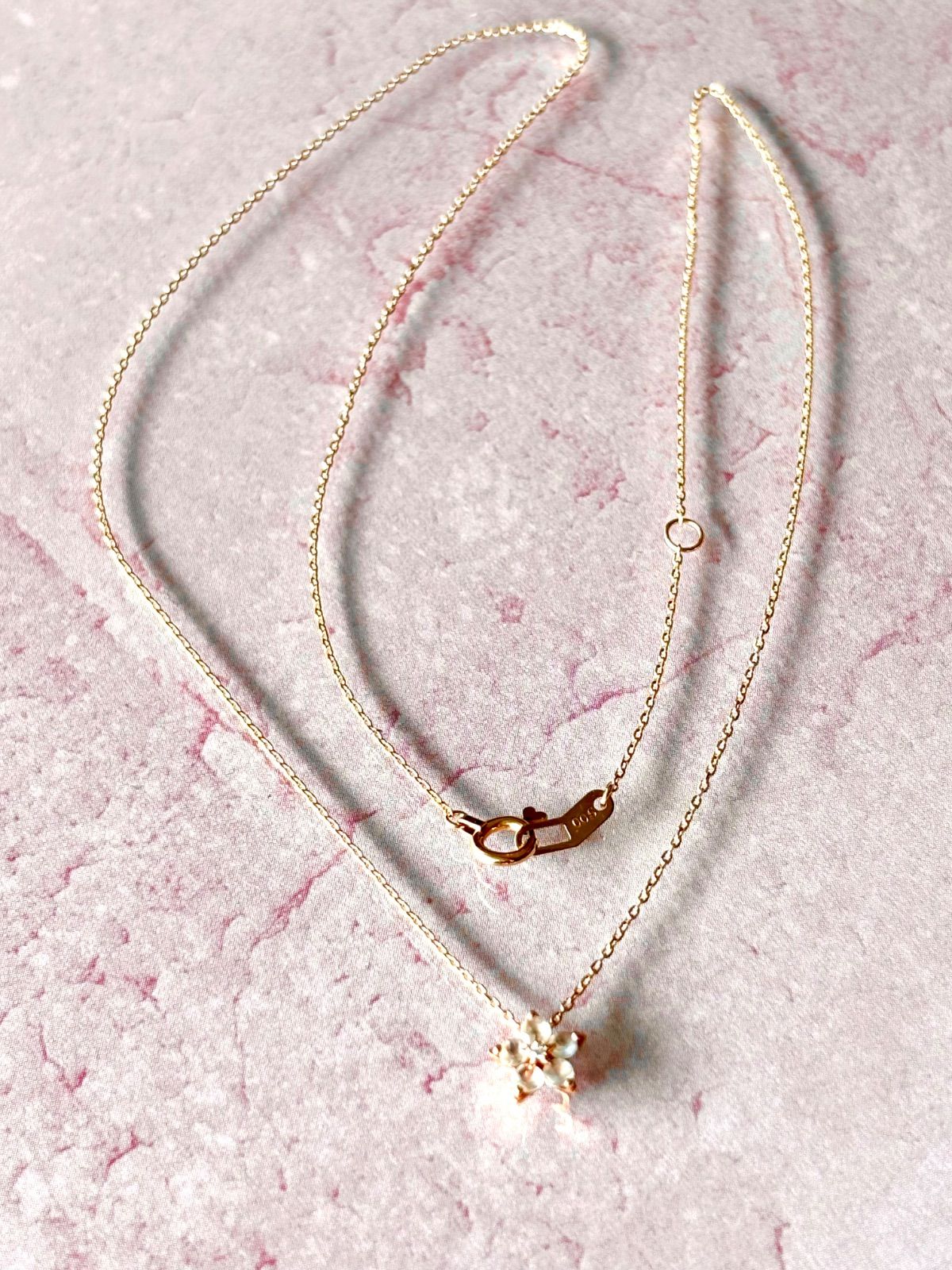 star jewelry スターゴールドネックレス K10 ダイヤネックレス 10金 