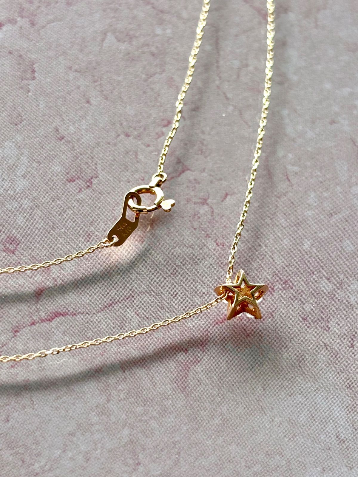 star jewelry スターゴールドネックレス K10 ダイヤネックレス 10金 