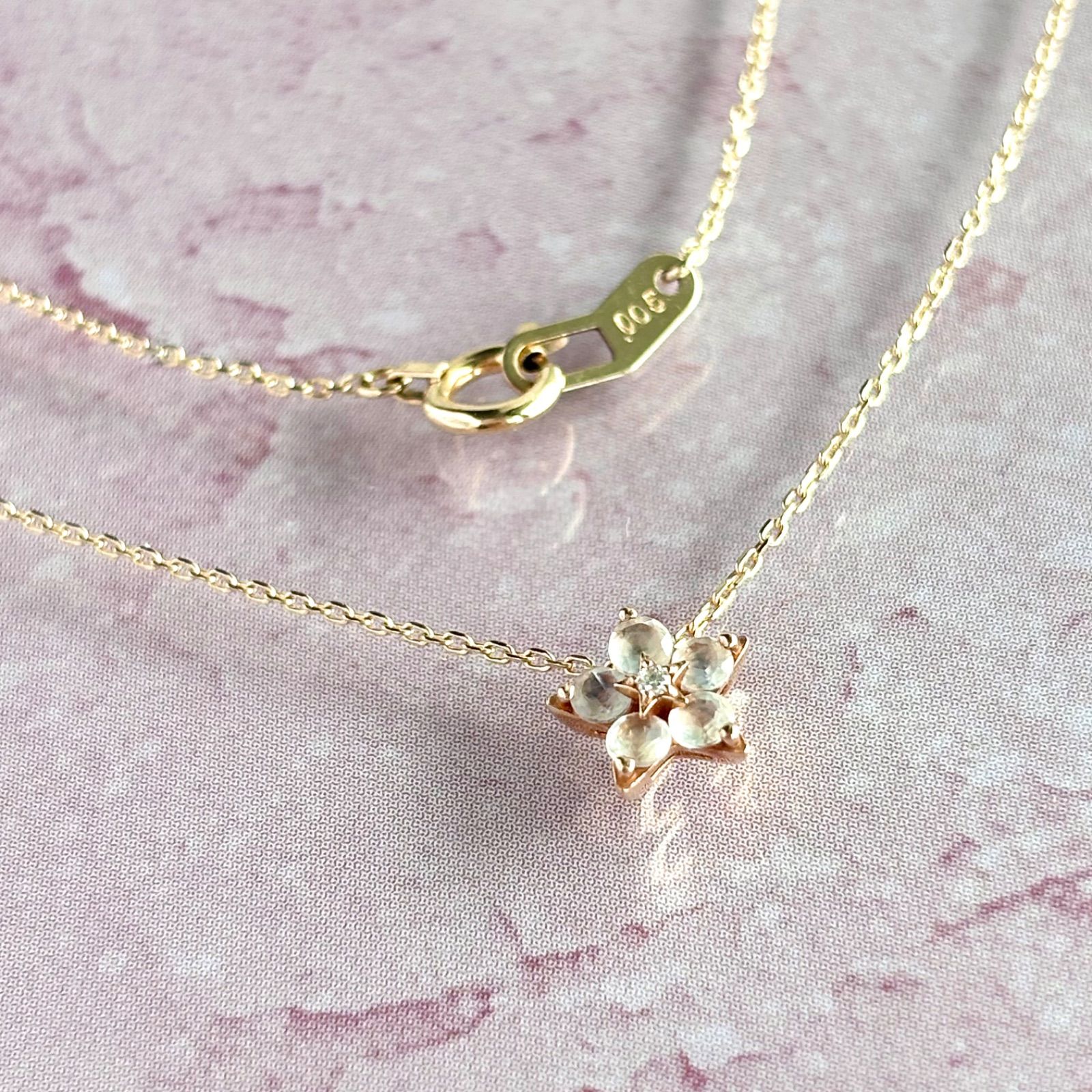 star jewelry スターゴールドネックレス K10 ダイヤネックレス 10金