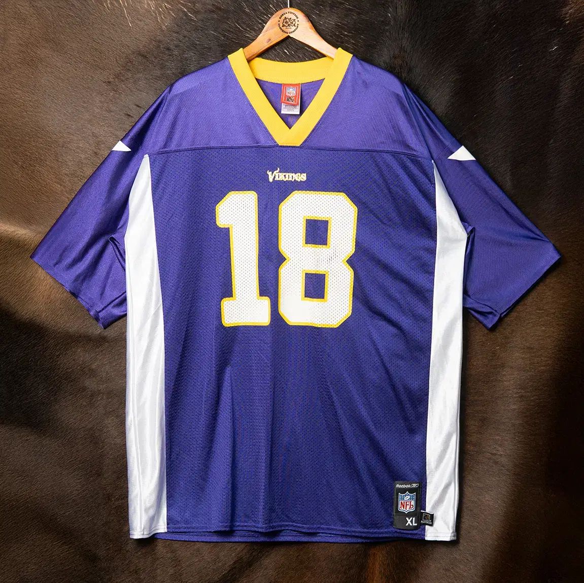 120 00s リーボック NFL ミネソタ バイキングス シドニー・ライス フットボールジャージ
