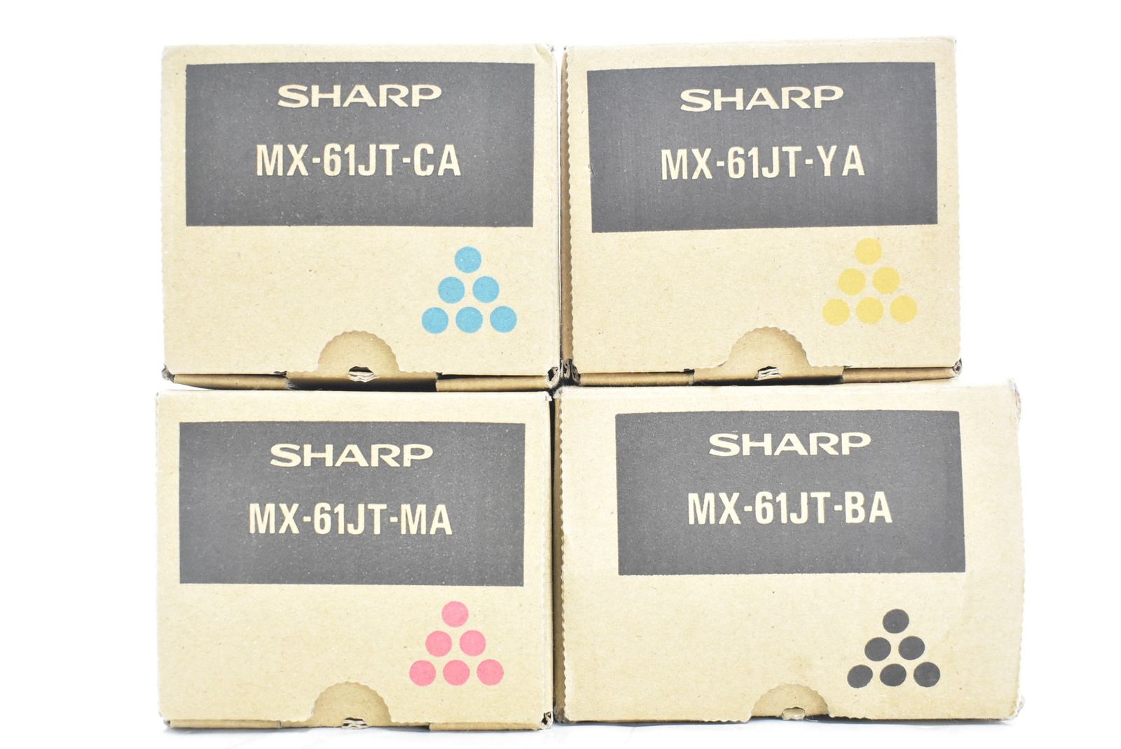 未使用 シャープ 純正 トナー MX-61JT-BA/CA/MA/YA 4色（シアン・マゼンタ・イエロー・ブラック）　ITXDLGLW61BG-D-N24-byebye