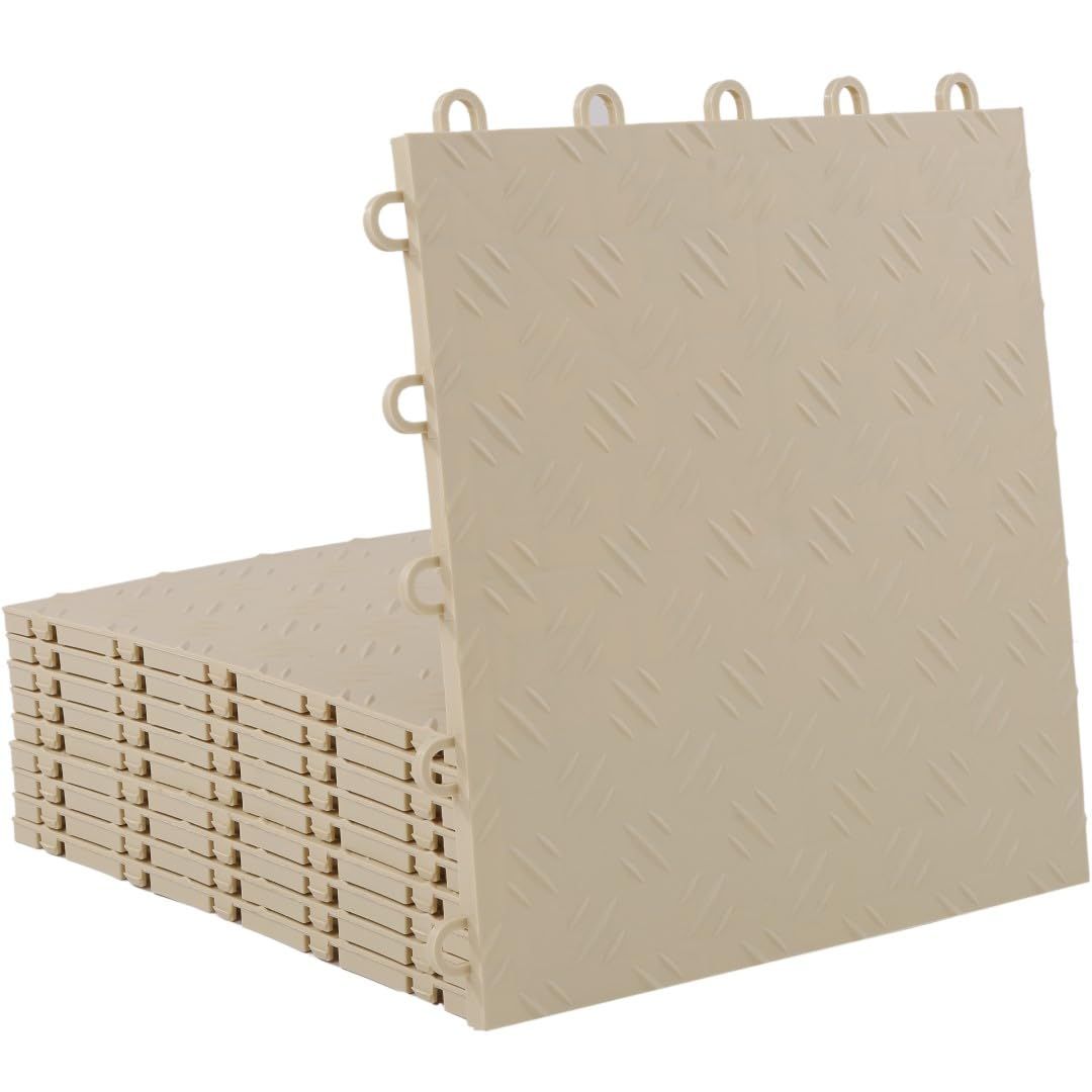 ISL ガレージタイル ソリッドタイプ サンドベージュ 10枚セット 33×33×1.2cm 業務用 高耐荷重モデルJu 59844724