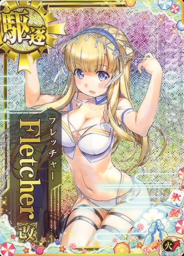 【中古】艦これアーケード Fletcher改(水着mode)(ホロ)(火力↑)【SUMMER2025フレーム】