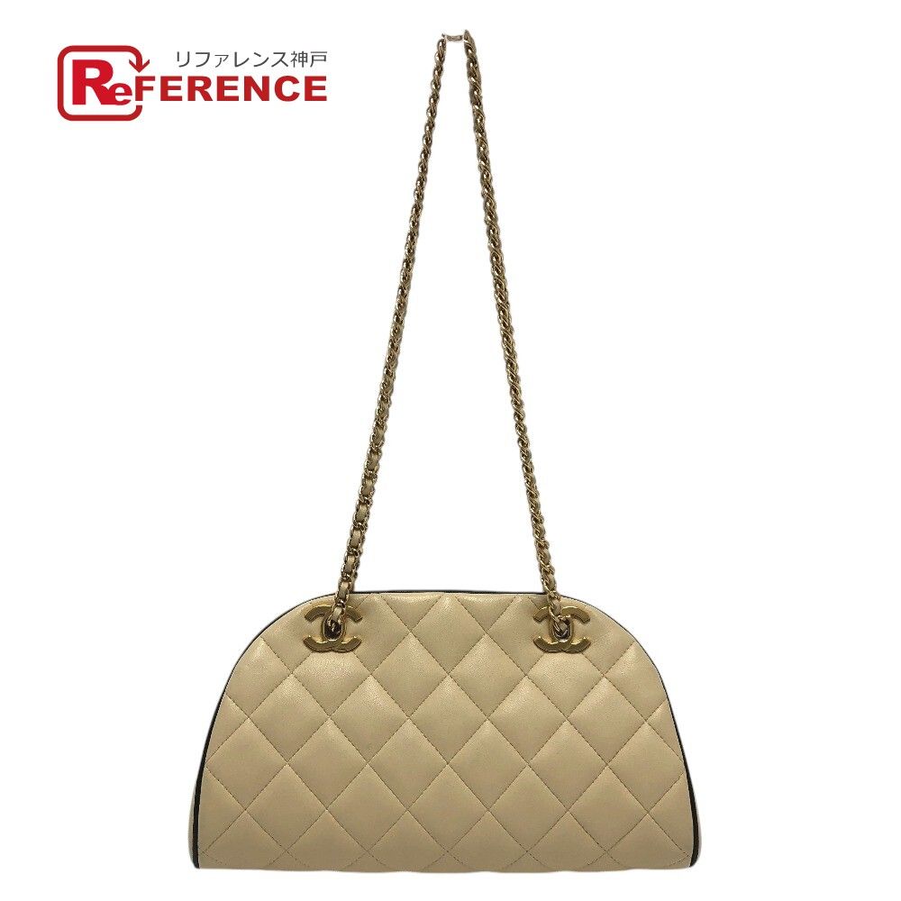 CHANEL シャネル ショルダーバッグ チェーン クラッチ AP5254 ラムスキン ベージュ