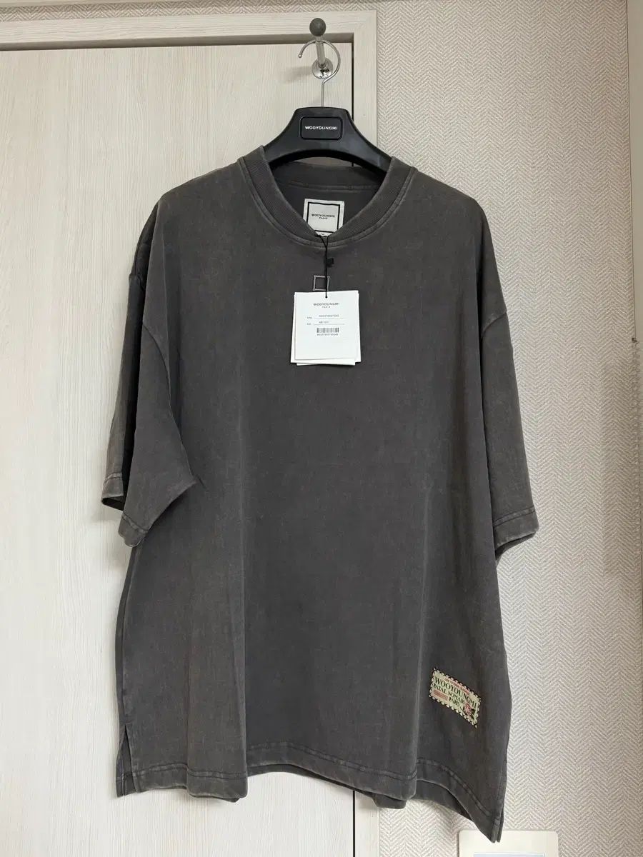 (48) 25fw WOOYOUNGMI ウーヨンミ グレー ピーチ ダイング 半袖 Tシャツ