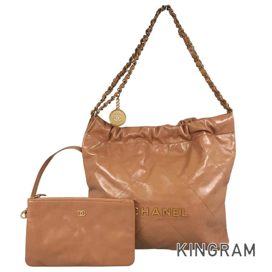 シャネル CHANEL シャネル22 スモール レザー ショルダーバッグ ssh【中古】