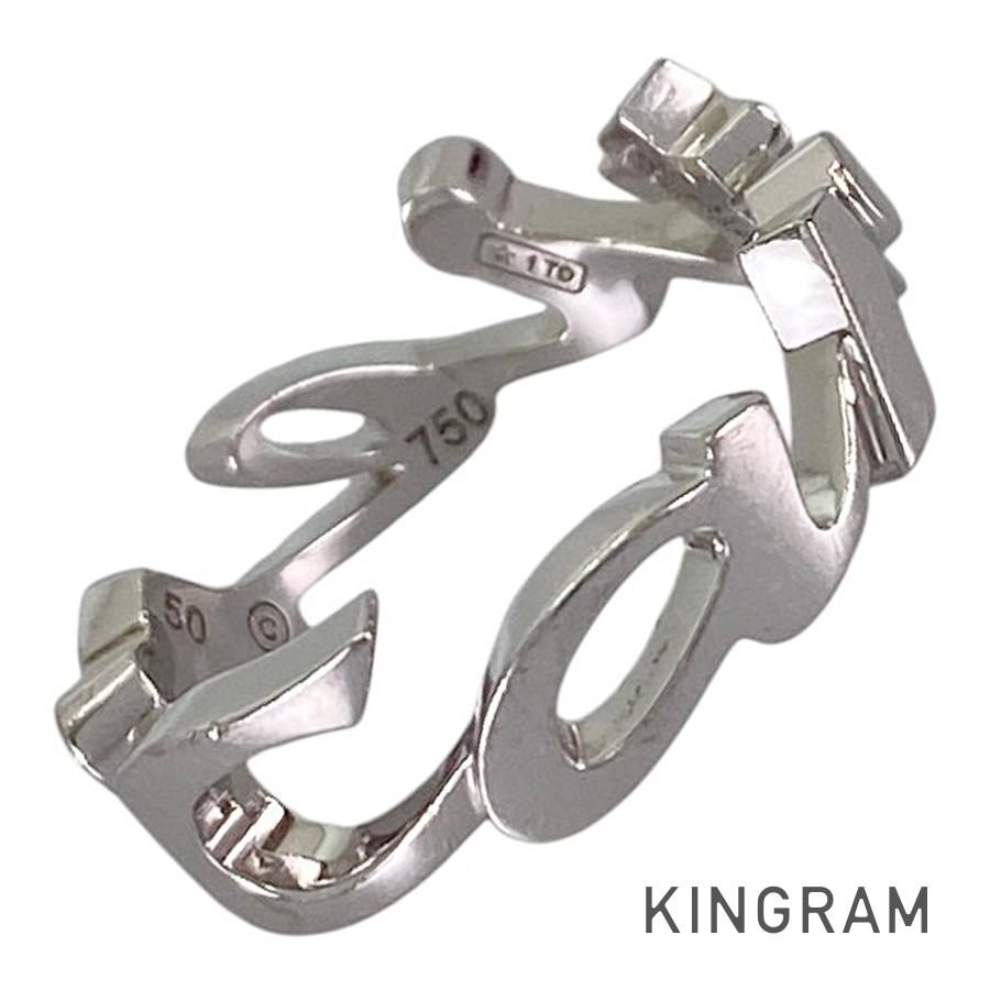 カルティエ Cartier シグネチャー K18WG 10号(50) リング ss【中古】