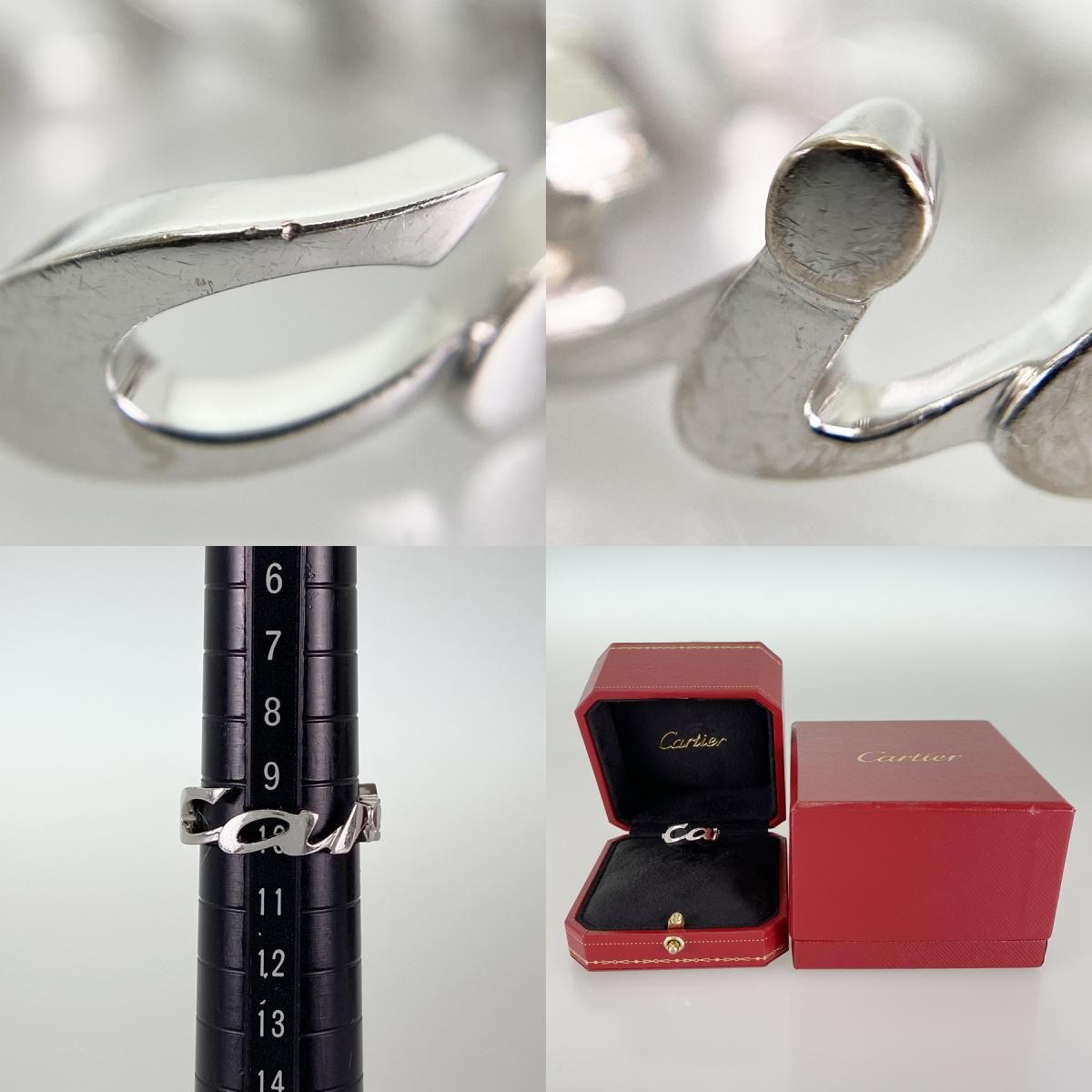 カルティエ Cartier シグネチャー K18WG 10号(50) リング ss【中古