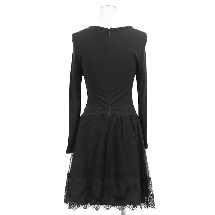 美品 RED VALENTINO ワンピース レース 38 黒 インナー付 SALE【美品】RED VALENTINO レッドヴァレンティノ ワンピース サイズ M