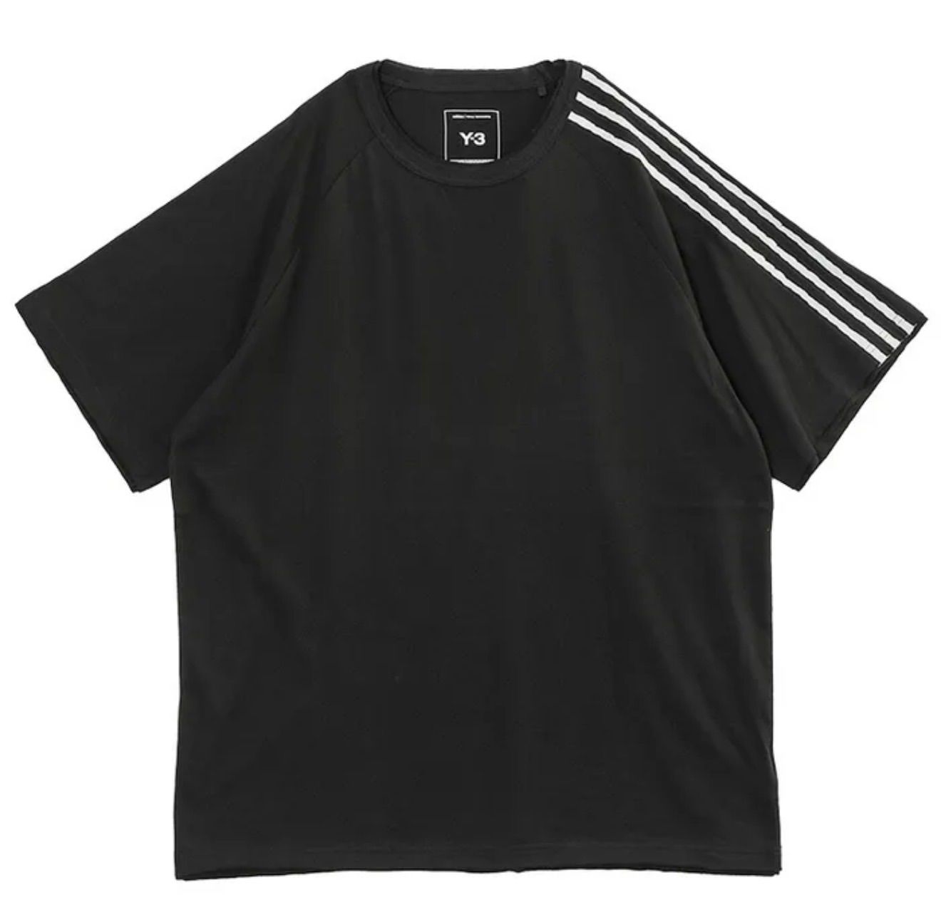 ☆ Y-3 ☆ Y-3 RAW EDGE 3 STRIPES SHORT SLEEVE TEE L